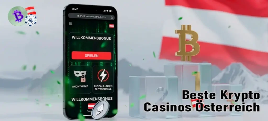 Top-bewertete Krypto Online Casinos speziell für Spieler aus Österreich.